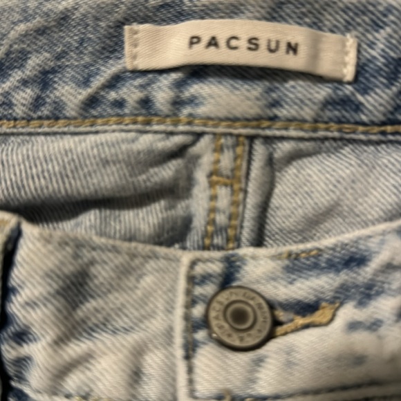 PacSun Distressed High Rise Straight Jeans Size 22 - Picture 3 of 4